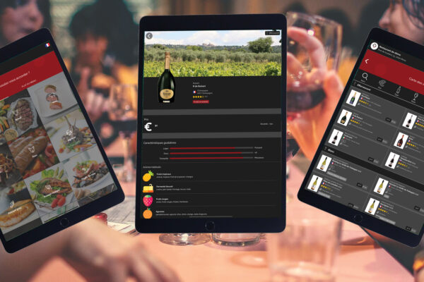 Carte des vins sur tablette IOS et Android