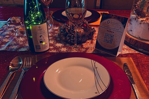Table de fête - Carte des vins QRCode