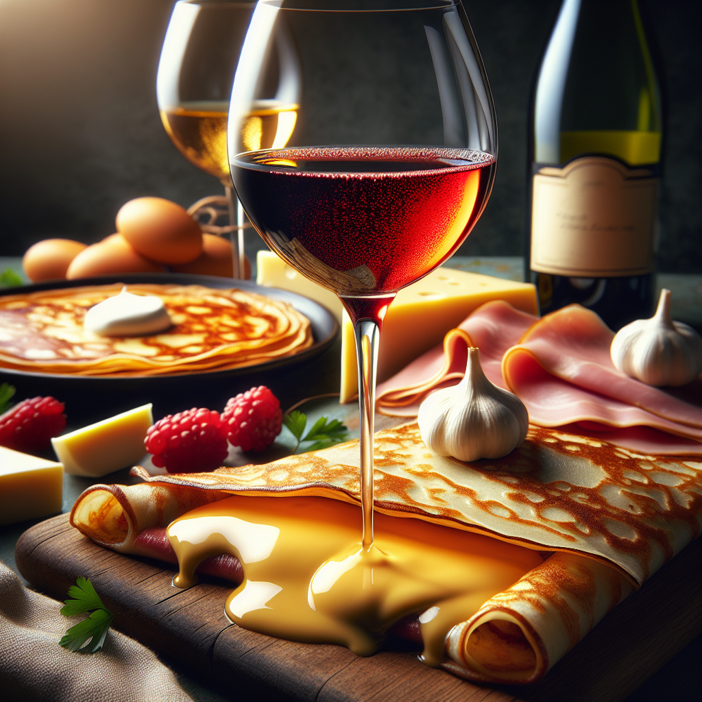 Ham and cheese crepes: wine pairings recommended by Winevizer