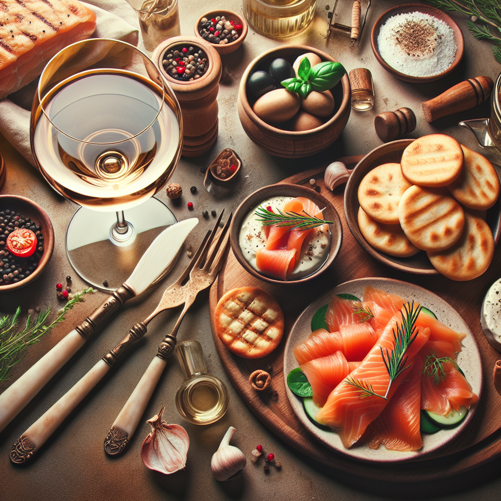 Wijn- en spijscombinaties met gerookte zalm en blinis