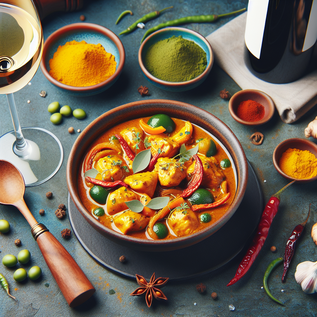 Curry de poulet sur votre carte : les accords vins proposés par notre IA