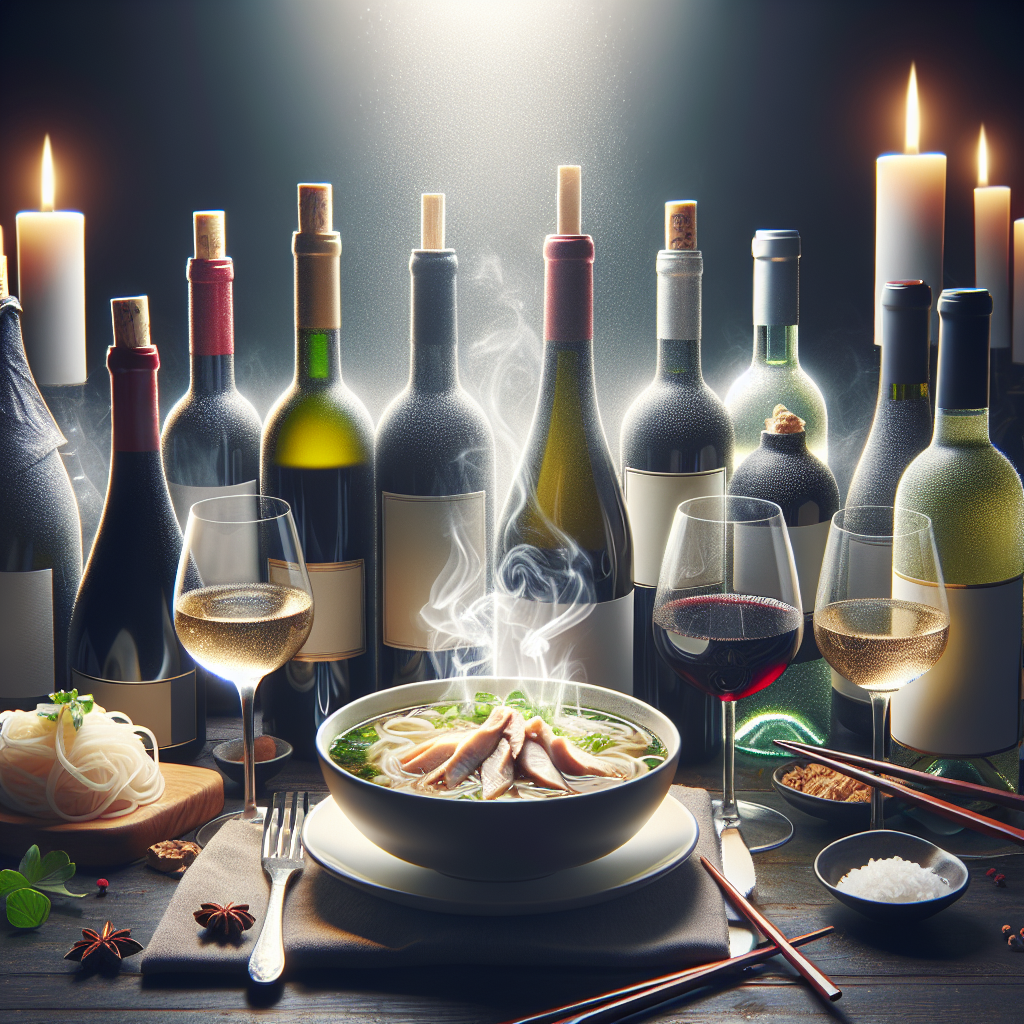 Accord mets et vins avec un pho au poulet