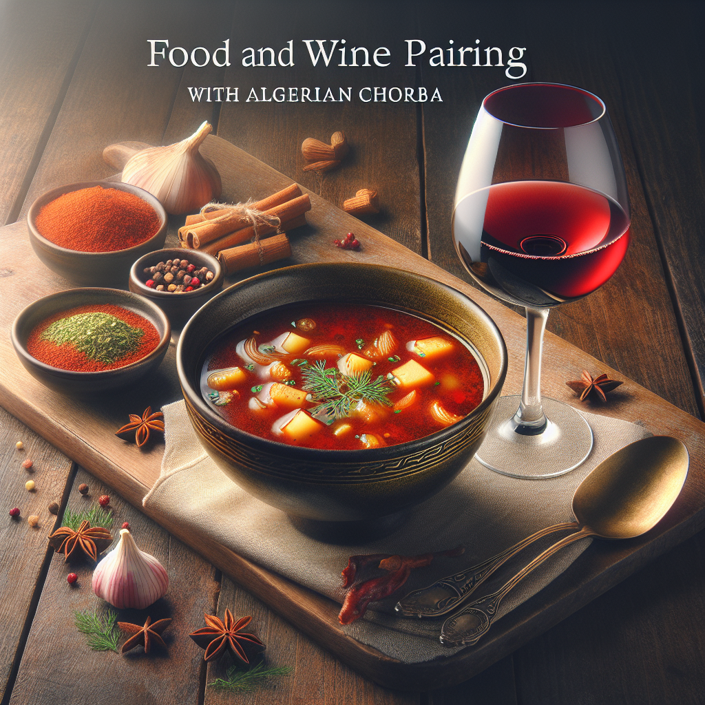 Accord mets et vins avec une chorba algérienne