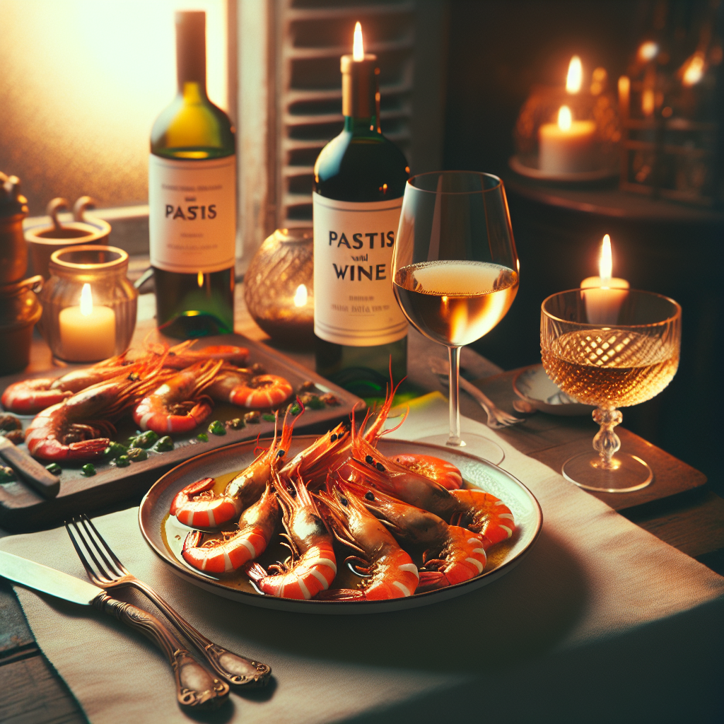 Flambéed Prawns with Pastis: wine pairings to add to your digital wine list