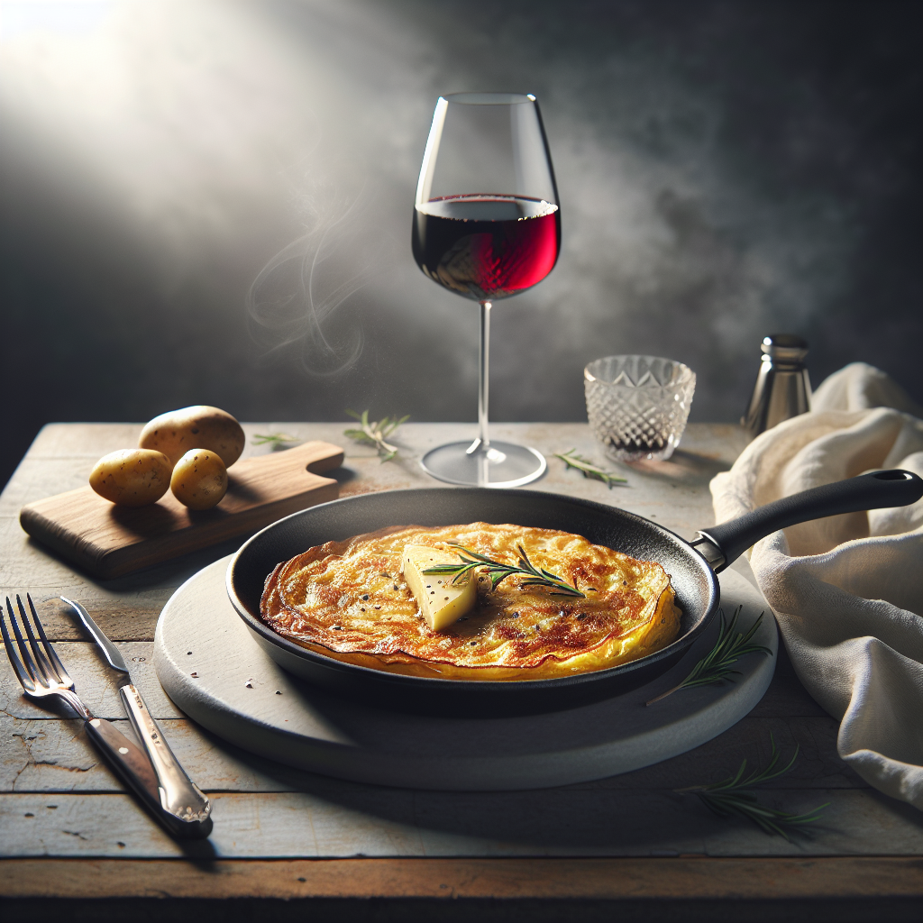 Omelette aux pommes de terre sur votre carte : les accords vins proposés par notre IA