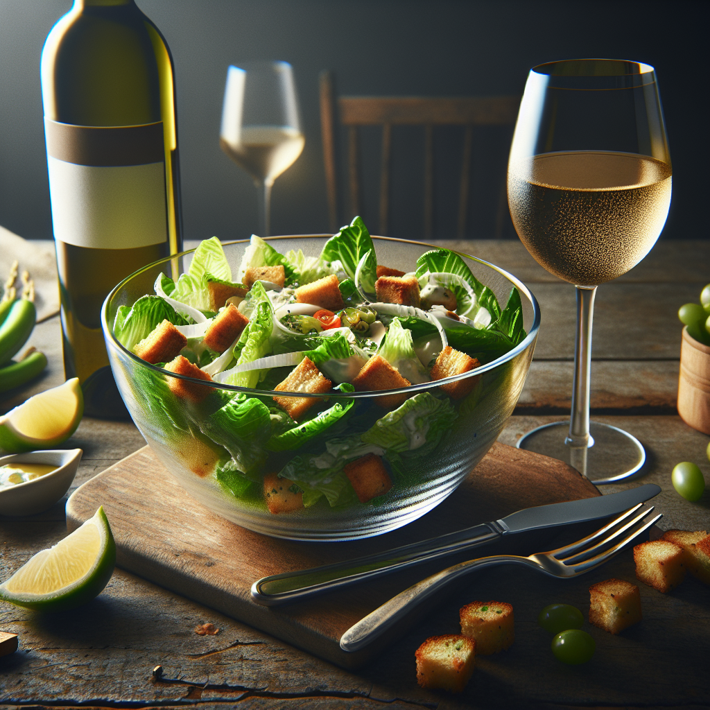 Accorder une salade César avec du vin
