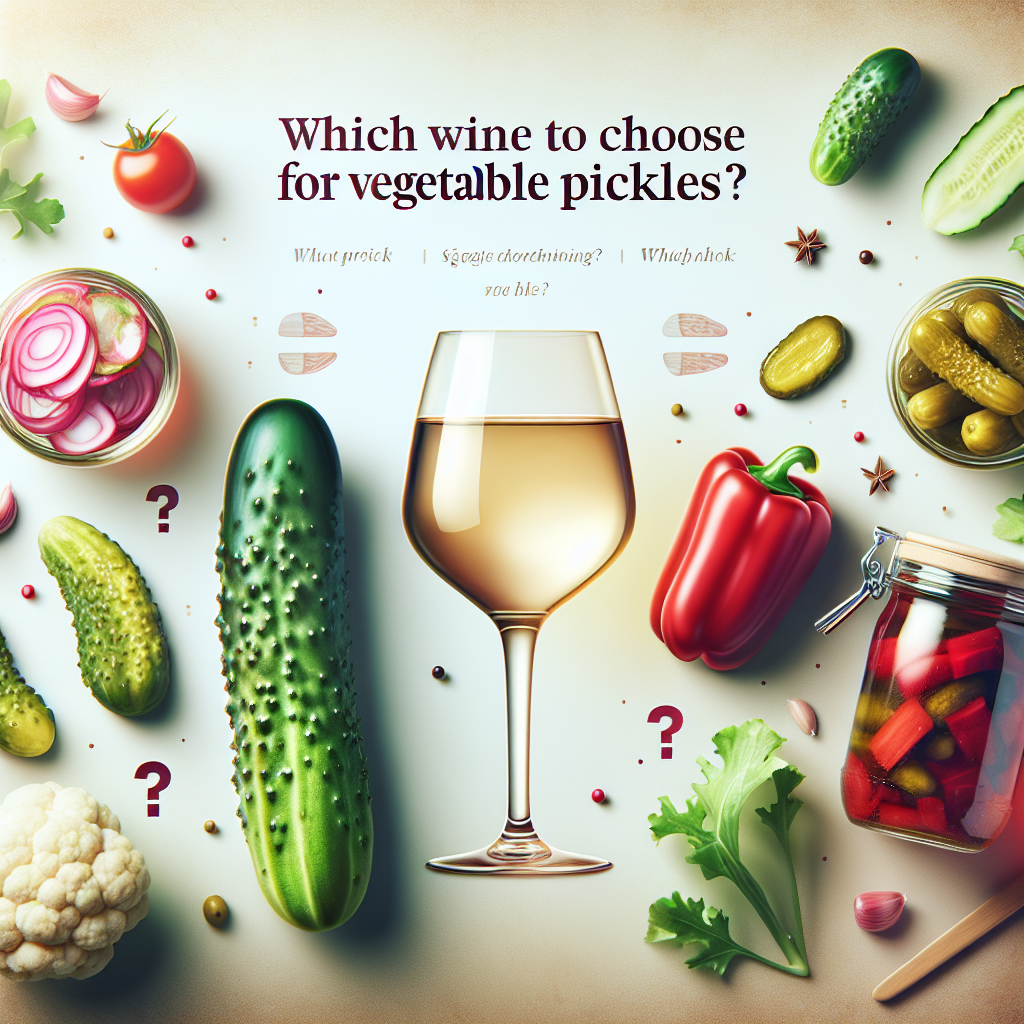 Quel vin choisir pour des pickles de légumes