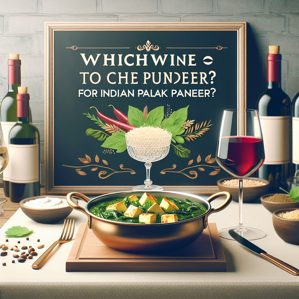 Quel vin choisir pour un palak paneer indien