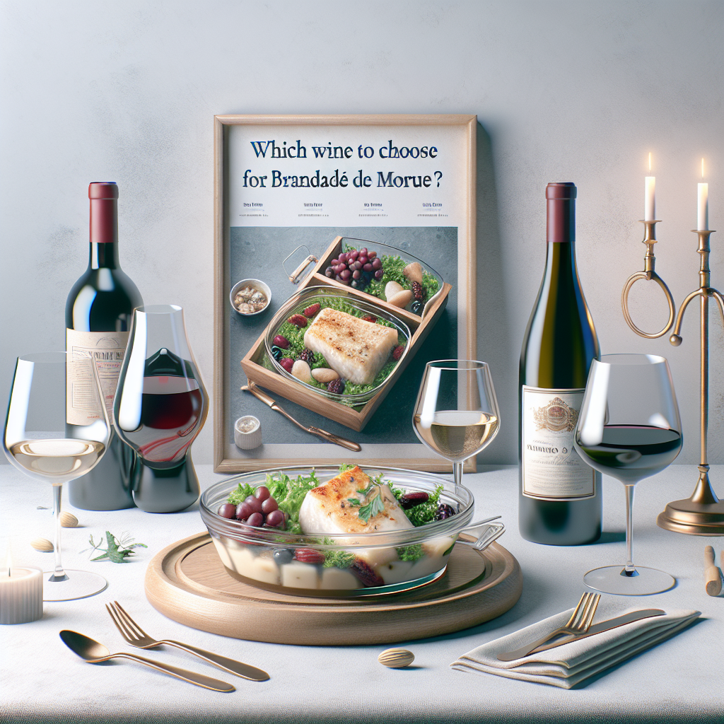 Quel vin choisir pour une brandade de morue