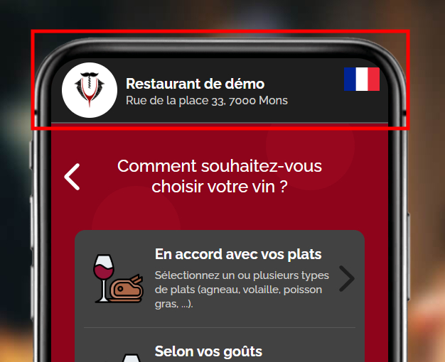 Afficher la barre d'informations (logo, nom, adresse)