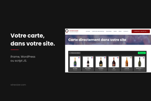 Afficher sa carte des vins dans son propre site